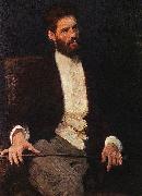 Ilya Repin Portrait of sculptor Mark Matveevich Antokolski oil